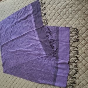 Purple paisley pashmina wrap